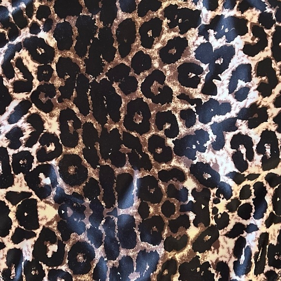 COCOSHIP Black Animal Leopard Print Pinup High Waisted Ruched Bikini Bottoms L - Picture 4 of 5